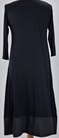 Rochie neagră premium cu aplicație textilă bufnițe colorate [2]
