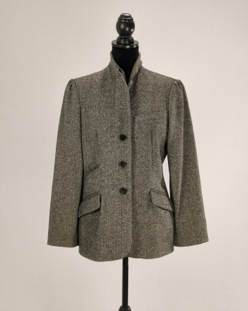 Premium - Sacou Luisa Spagnoli lână virgină herringbone gri damă