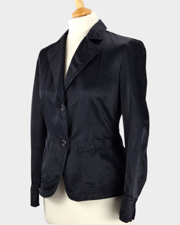 Sacouri - Sacou premium Max&Co. Made in Italy negru din bumbac și vâscoză