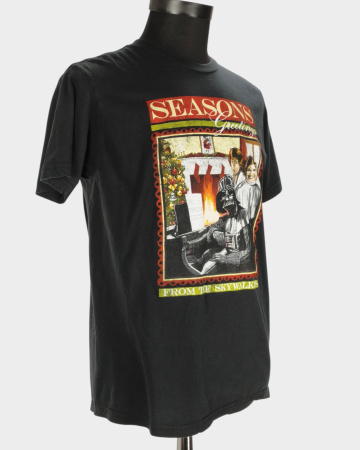 Tricou negru Star Wars 100% bumbac Season’s Greetings familia Skywalker [2]