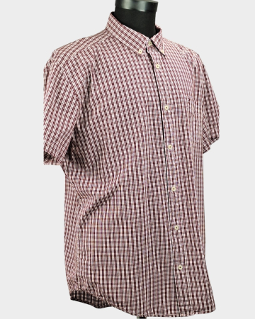 Cămașă Tommy Hilfiger Classic Fit 100% bumbac în carouri bordo, alb și gri [4]