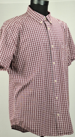 Cămașă Tommy Hilfiger Classic Fit 100% bumbac în carouri bordo, alb și gri [2]