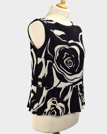 Top Luisa Spagnoli din vascoză cu imprimeu floral abstract | Caramia [4]
