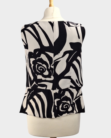 Top Luisa Spagnoli din vascoză cu imprimeu floral abstract | Caramia [3]