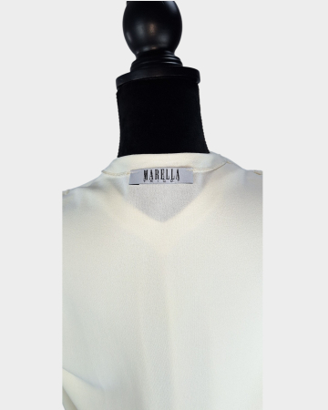 Top Marella Tricot by Max Mara crem din blend de rayon [2]