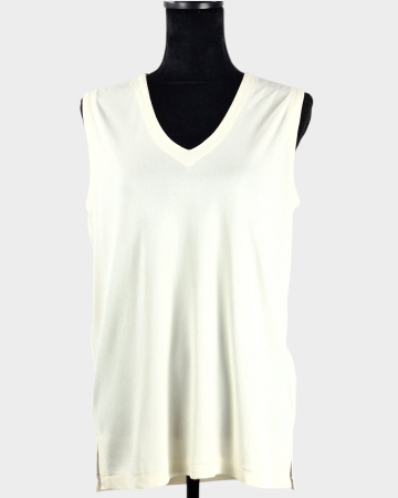 Femei - Top Marella Tricot by Max Mara crem din blend de rayon