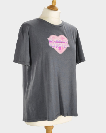 Tricou Bratz gri antracit bumbac imprimeu roz mov L XL [3]