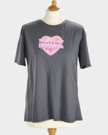Filme - Tricou Bratz gri antracit bumbac imprimeu roz mov L XL