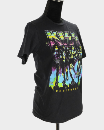 Tricou KISS Destroyer negru 100% bumbac imprimeu multicolor S [3]