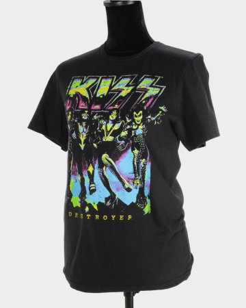 Tricou KISS Destroyer negru 100% bumbac imprimeu multicolor S [2]