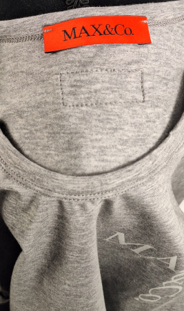 Tricou MAX&Co. gri melanj din bumbac elastic | Caramia [4]