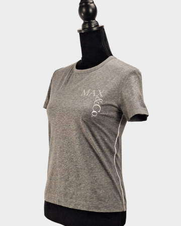 Tricou MAX&Co. gri melanj din bumbac elastic | Caramia [4]
