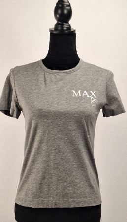 Tricouri - Tricou MAX&Co. gri melanj din bumbac elastic | Caramia
