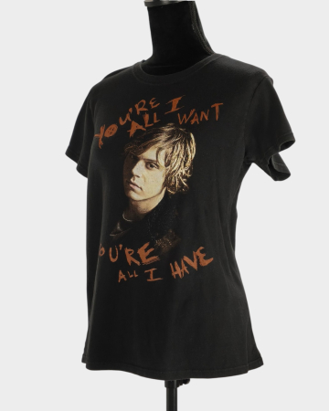 Tricou negru American Horror Story Tate cu mesaj cărămiziu [2]