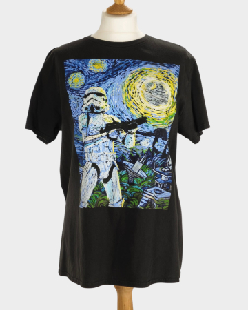 Filme - Tricou negru Star Wars Van Gogh cu Stormtrooper