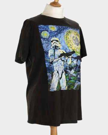 Tricou negru Star Wars Van Gogh cu Stormtrooper [3]