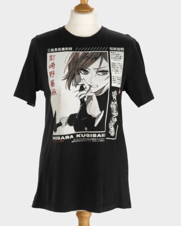 Anime și manga - Tricou negru bumbac Jujutsu Kaisen Nobara Kugisaki
