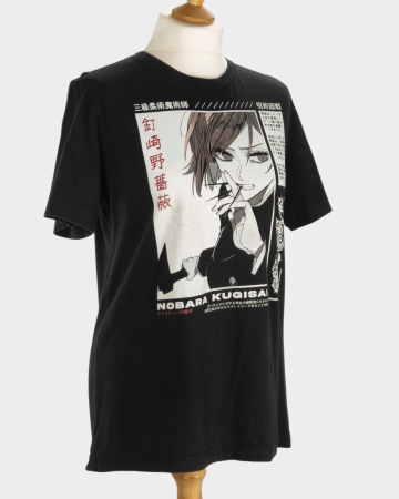 Tricou negru bumbac Jujutsu Kaisen Nobara Kugisaki [3]