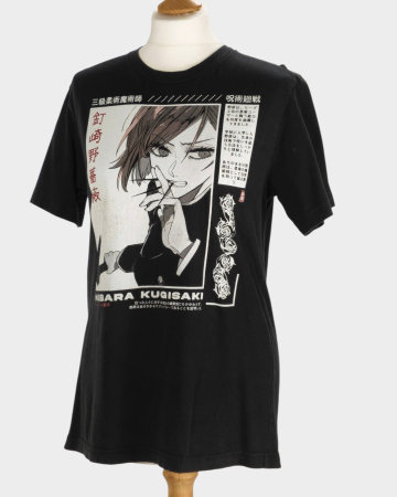Tricou negru bumbac Jujutsu Kaisen Nobara Kugisaki [2]