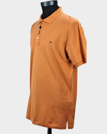 Tricou polo bărbătesc Fay portocaliu cu logo brodat [1]