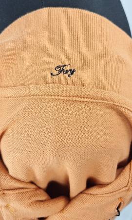 Tricou polo bărbătesc Fay portocaliu cu logo brodat [4]