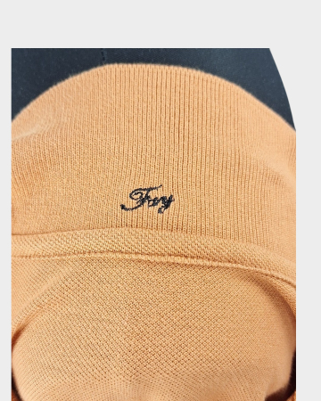 Tricou polo bărbătesc Fay portocaliu cu logo brodat [3]