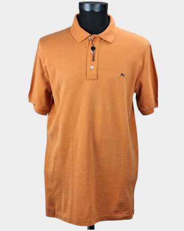 Tricouri - Tricou polo bărbătesc Fay portocaliu cu logo brodat