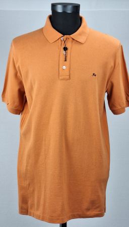 Tricouri - Tricou polo bărbătesc Fay portocaliu cu logo brodat
