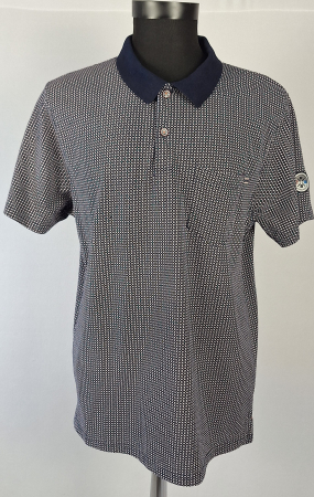 Tricouri - Tricou polo Rick Armand din bumbac 100% bleumarin – etichetă XL