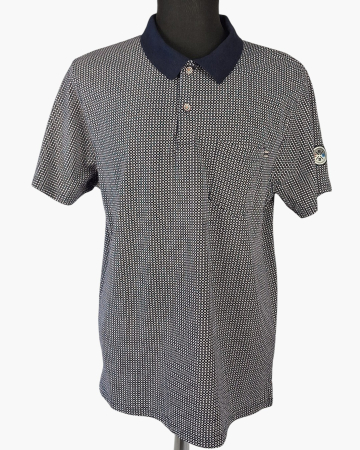 Tricouri - Tricou polo Rick Armand din bumbac 100% bleumarin – etichetă XL