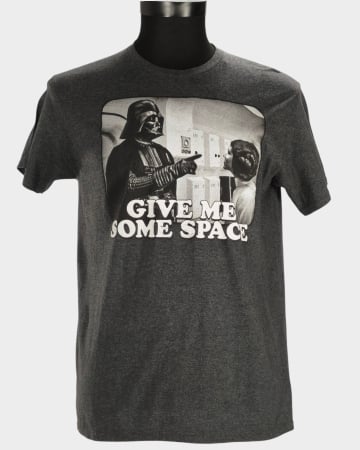 Filme - Tricou gri melanj Star Wars Darth Vader Leia Give Me Some Space