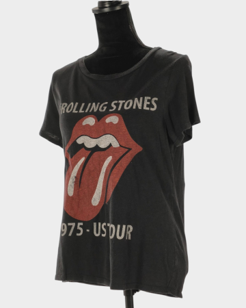 Tricou The Rolling Stones 1975 US Tour bumbac gri antracit S–M [2]