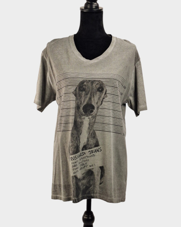 Tricouri - Tricou Trussardi Jeans Greyhound gri melanj | Caramia