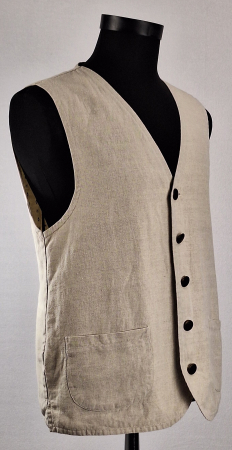 Vesta barbateasca din in Casa Moda bej natural marime M-L [4]
