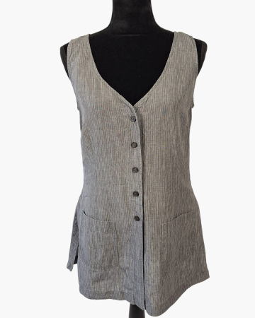 Bluze și cămăși - Vestă damă Strenesse Blue 100% in gri M Made in Germany