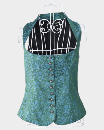 Veste - Vestă Ottsedank 100% bumbac cu imprimeu floral și nasturi metalici