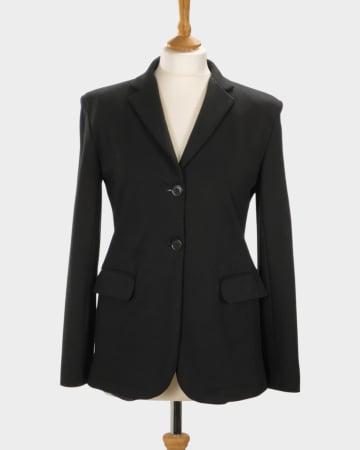 Sacouri - Sacou Weekend Max Mara negru din blend de vâscoză cu umeri structurați S–M