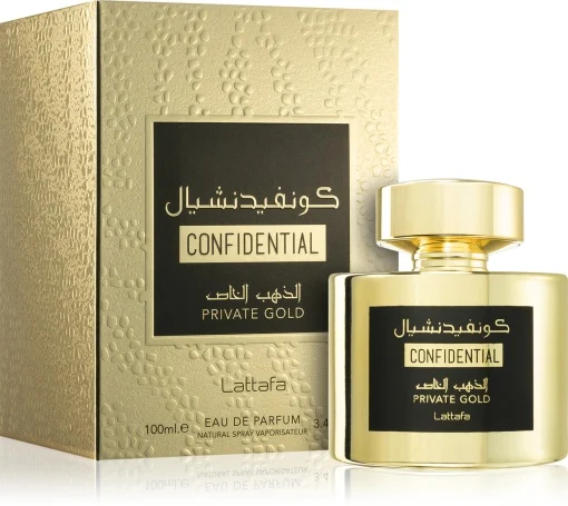 Parfum arabesc Confidential Private Gold by Lattafa, apa de parfum 100 ml, femei [2]