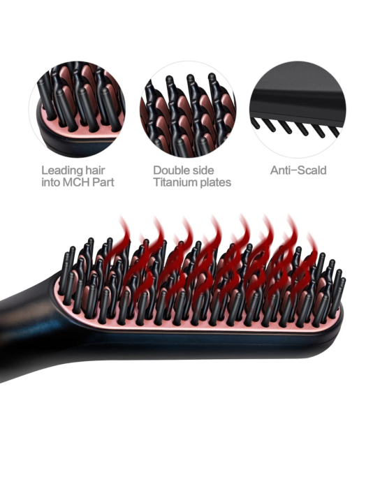 Perie termică electrică pentru îndreptat părul și barba – Multifuncțională, model profesional [2]