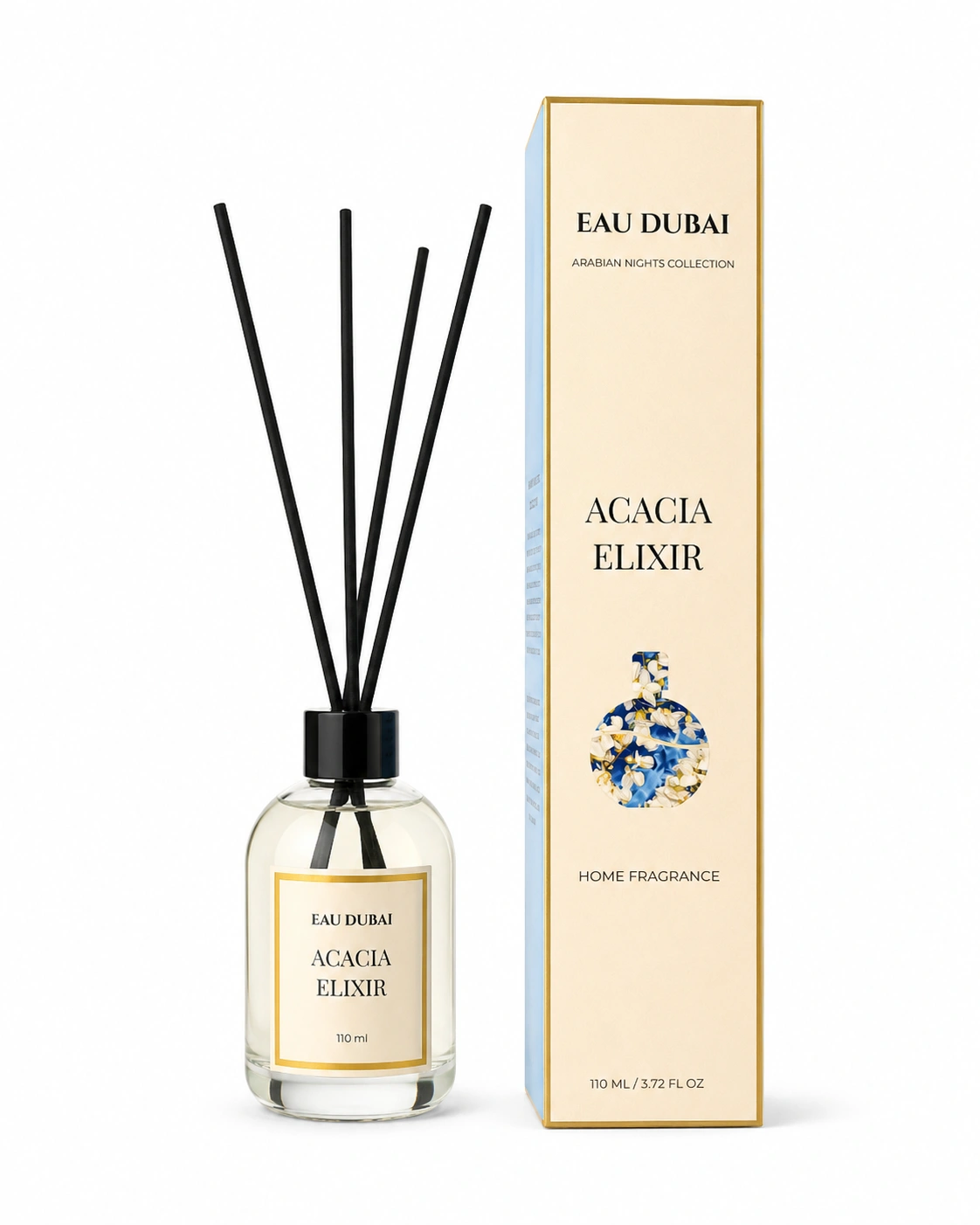 PARFUMURI DE CAMERA - Difuzor de parfum pentru cameră, Acacia, Difuzor cu bețișoare, 110 ml