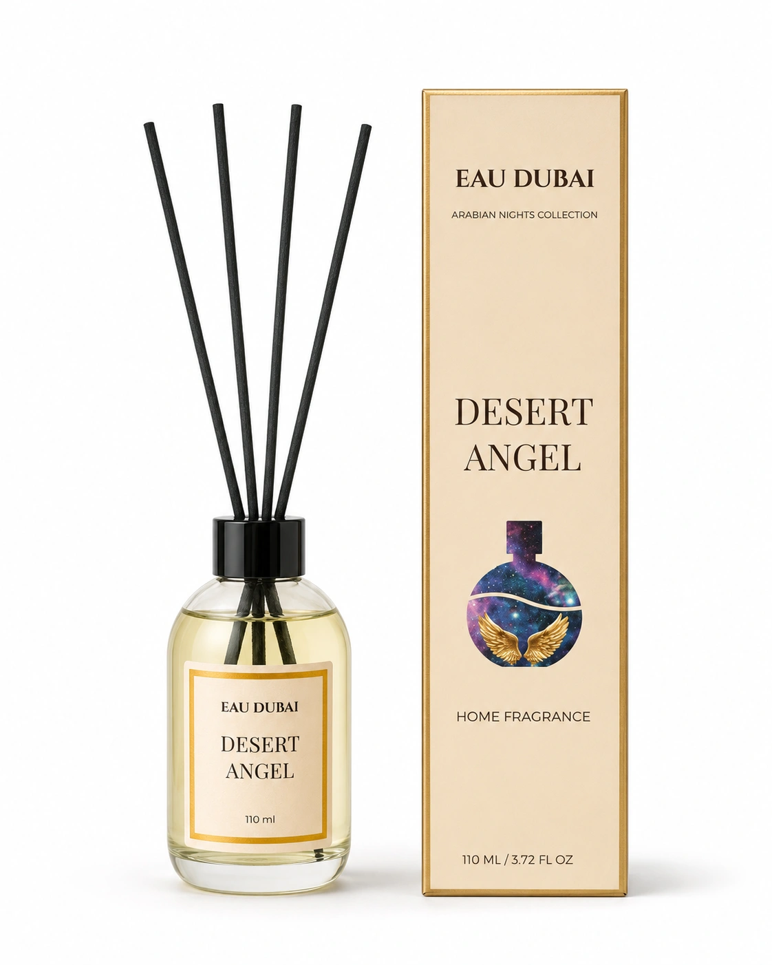 PARFUMURI DE CAMERA - Difuzor de parfum pentru cameră, Desert Angel, Difuzor cu bețișoare, 110 ml