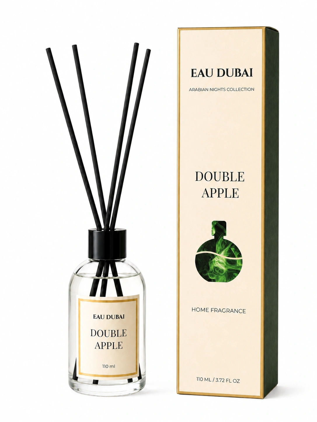 PARFUMURI DE CAMERA - Difuzor de parfum pentru cameră, Double Apple, Difuzor cu bețișoare, 110 ml