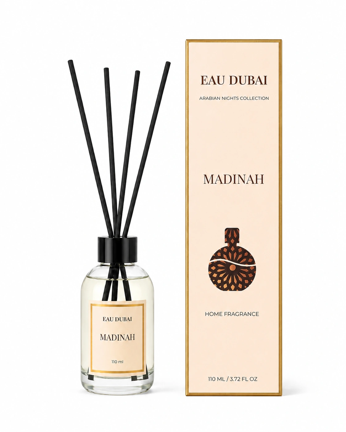 PARFUMURI DE CAMERA - Difuzor de parfum pentru cameră, Madinah, Difuzor cu bețișoare, 110 ml
