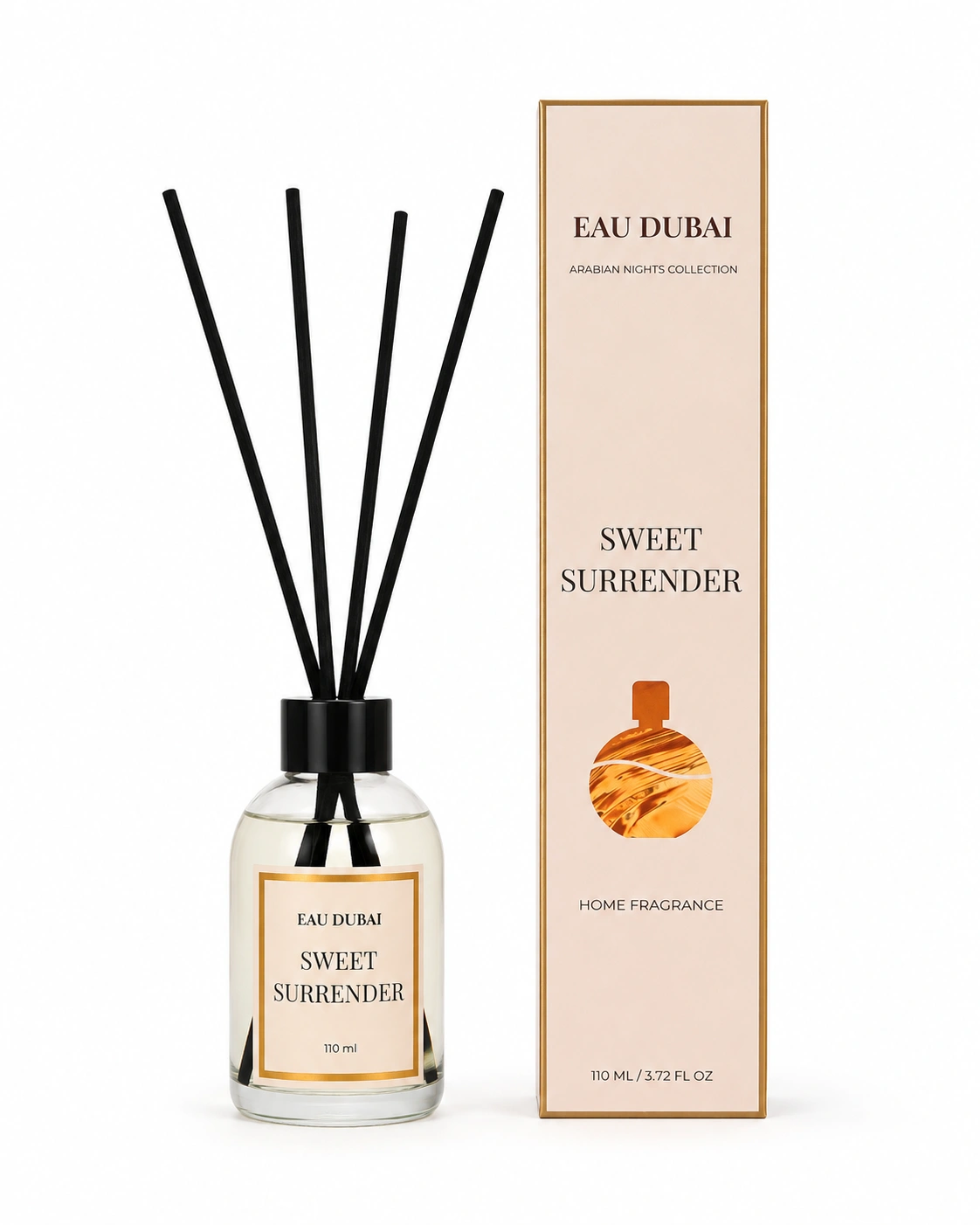 PARFUMURI DE CAMERA - Difuzor de parfum pentru cameră, Sweet Surrender, Difuzor cu bețișoare, 110 ml