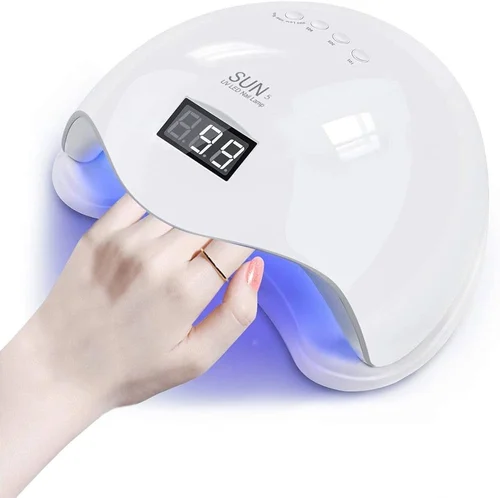 UNGHII-PEDICHIURA - Lampa UV LED pentru unghii SUN5 48W cu senzor si afisaj digital