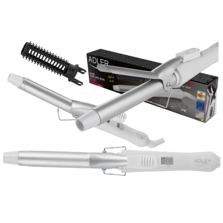 HAIR STYLE - Ondulator de Păr Adler ,30W, Argintiu/Alb