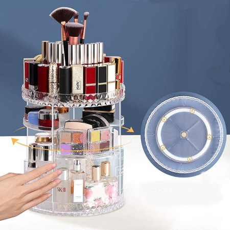 Organizator Cosmetic Rotativ 360° pe Etaje din Acril Transparent [2]