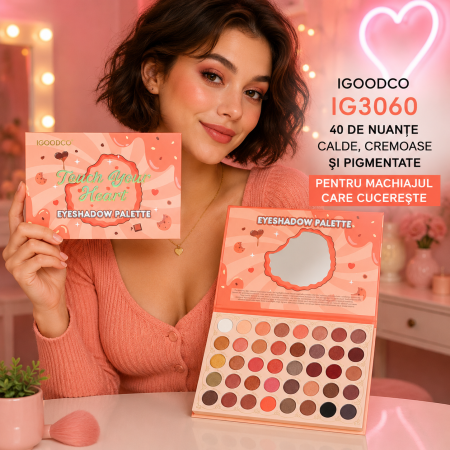 ACCESORII & MACHIAJ - Paletă farduri IGOODCO 40 nuanțe pigmentate