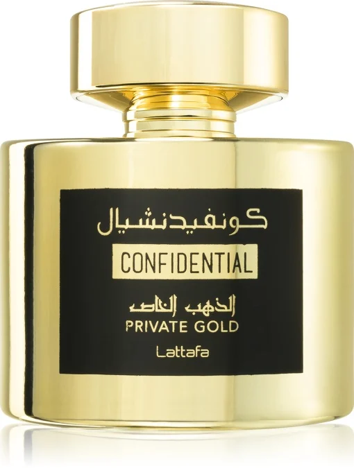 PENTRU EA - Parfum arabesc Confidential Private Gold by Lattafa, apa de parfum 100 ml, femei