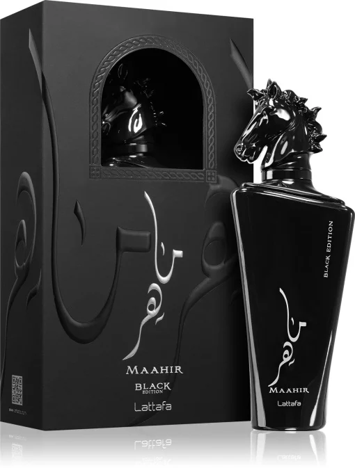 Parfum arabesc Maahir Black Edition, Lattafa, apa de parfum 100 ml, barbat [1]